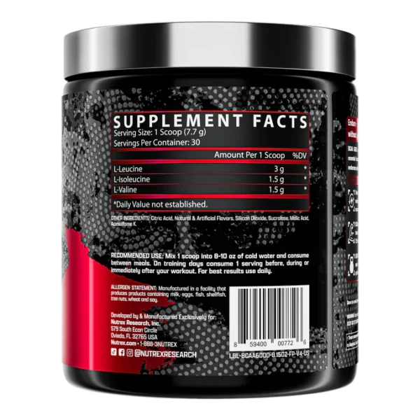 BCAA 6000 WARRIOR WATERMELON NUTREX 30 SRV - Image 2